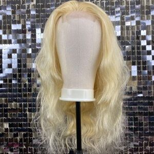 5x5 HD Lace Closure Wig 12A 613 Human Hair Body Wave 24 Inch Wig With Baby Hairs